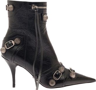 Balenciaga Cagole Bootie - Dames - Laarzen met Hak - Zwart - 37 EU - Leer - Schoenen