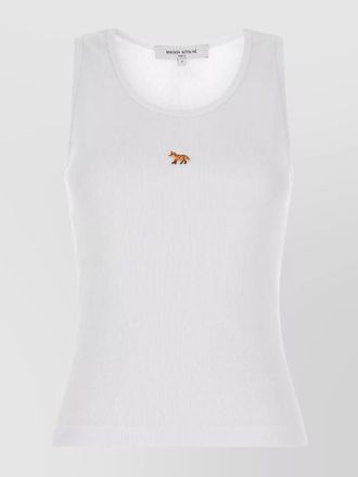 Maison Kitsun&eacute; ribbed texture sleeveless tank top