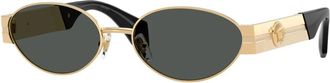 Versace Ve 2301 Zonnebril - Heren - Zonnebrillen - Geel - 55 MM - Accessoires