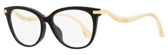 Jimmy Choo London Alternative Fit Acetate Eyeglasses - Black