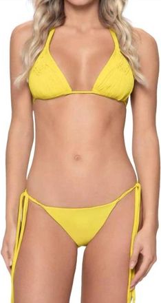 PQ Swim Sunshine Mila Triangle Bikini Top In Yellow