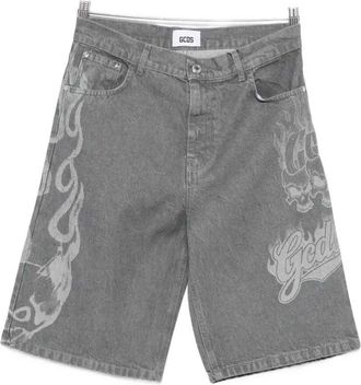 GCDS bedrukte denim shorts