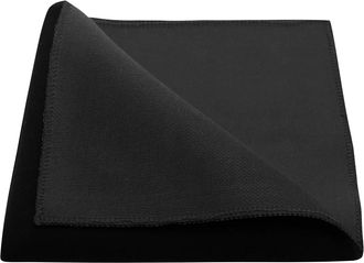 King & Priory Luxury Black Velvet Pocket Square, Handkerchief