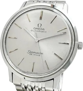 Omega Pre-owned Watches, male, Gray, Size: ONE SIZE Pre-owned Seamaster De Ville Stainless Steel Automatic