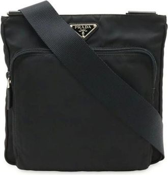 Prada Pre-owned Cross Body Bags, female, Black, Size: ONE SIZE Pre-owned Nylon prada-bags