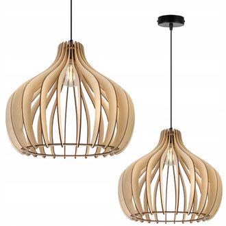 OEM L&aacute;mpara De Techo Colgante Led Moderna De Madera
