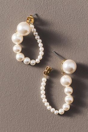 Nadri London Front-Back Pearl Earrings
