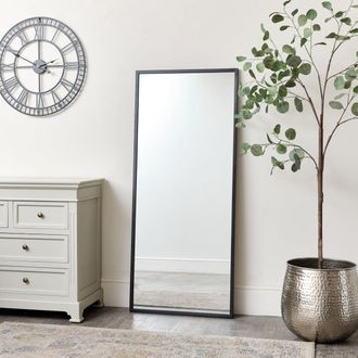 Melody Maison Large Black Rectangle Wall Mirror 60cm X 140cm | Size: 60 cm X 140 cm