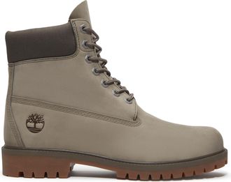 Timberland Mens Heritage 6-Inch Waterproof Boot - Olive Leather - Size UK 11