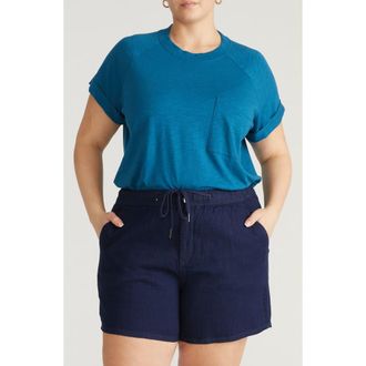 Universal Standard Light As Air Short Sleeve T-Shirt in Ink Blue at Nordstrom, Size 4Xl
