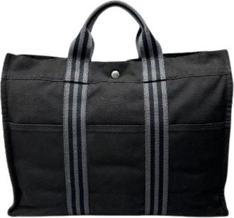 Herm&egrave;s Pre-owned Vintage Handbag - Dames - Vintage Shopper - Zwart - ONE Size - Leer - Vintage