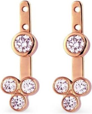 Lark & Berry 14kt rose gold Trinity diamond earrings - women - Lab Grown Diamond/14kt Rose Gold - One Size - Pink