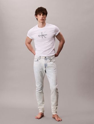 Calvin Klein Jeans Slim-fit-Jeans CALVIN KLEIN JEANS SLM TPR, Herren, Gr. 30, L&auml;nge 30, ice breaker, Denim/Jeans, Obermaterial: 98% Baumwolle, 2% Elasthan, unifarben, sl