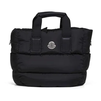 Moncler Trapezoidal Quilted Tote - female - Moncler - Handbags - Black - ONE SIZE - Bags