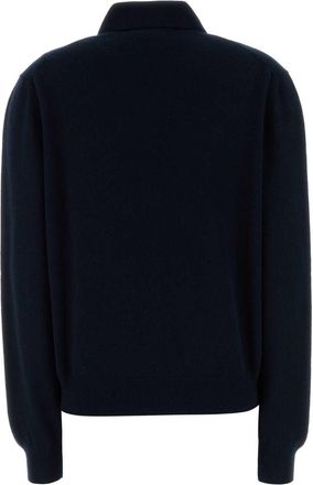 Miu Miu Womens Cashmere Polo Shirt Navy