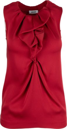 Moschino Ruffle Neck Top - 00s