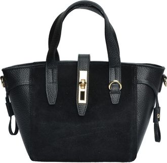 Isabella Rhea Zwart Rundleer Tas