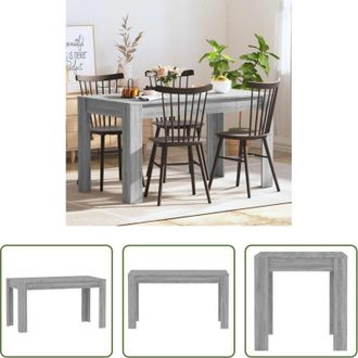 vidaXL vidaXL Tavolo da pranzo moderno - Tavolo da Pranzo Grigio Sonoma 140x74,5x76 cm Legno Multistrato