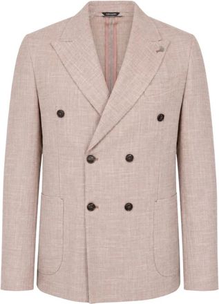 Daniele Alessandrini Giaccia Doppio Petto - Heren - Blazers - Beige - L - Jassen