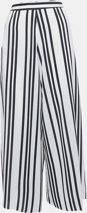 Alice & Olivia Alice + Olivia Cream Striped Chiffon Culottes