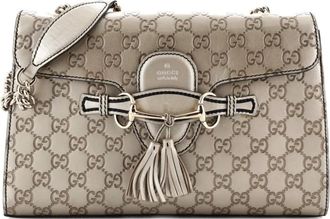 Gucci Emily Chain Flap Bag Guccissima Leather Medium shoulder bag - Goud