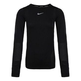 Nike (WMNS) Nike Infinite Slim Fit Quick Dry Running Long Sleeves Black Gym Clothes CU3123-010