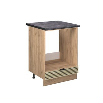 Vicco Armario Para Horno Empotrado Fame-line, Panel De Roble, 60 Cm, Et Antracita Vicco