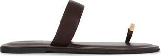 Kazar Leren Slippers - Dames - Sandalen - Bruin - 35 EU - Leer - Schoenen