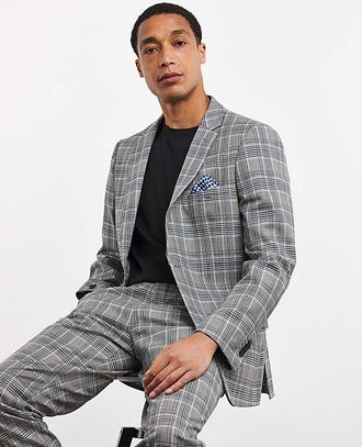 Jacamo Check Regular Fit Suit Jacket
