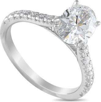 Luxury Bazaar 14kt witgouden ring met dimanta - Zilver