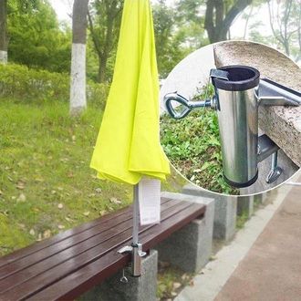 OEM Sombrilla De 145 X 145 Cm - Pantalla De Jard&iacute;n Para Balc&oacute;n, Jard&iacute;n Y Terraza - Cubierta De Poli&eacute;ster Con Protecci&oacute;n Uv 30+ - Plateada