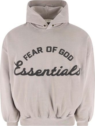 Fear of God Black Oversized Arched Logo Hooded Sweatshirt