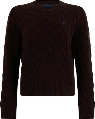 Polo Ralph Lauren Truien - Dames - Ronde hals truien - Bruin - L - Truien & Vesten