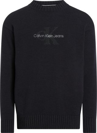 Calvin Klein Zwarte Crewneck Sweater CK Black BEH - Heren - Ronde hals truien - Zwart - L - Truien & Vesten