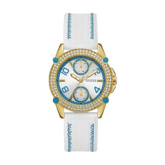 Guess Sporty Spice 38 mm - Dames - Accessoires - Veelkleurig - Maat: ONE Size Leer