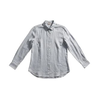 Stenstr&ouml;ms Sofie Linnen Shirt - Dames - Overhemden - Grijs - XL - Linnen - Overhemden