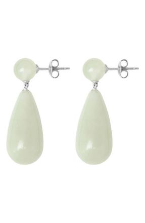 LI&Eacute; STUDIO The Lola Drop Earrings in Green Serpentine at Nordstrom