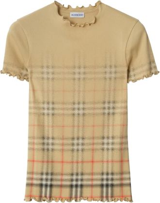 Burberry T-shirt con ruches - Toni neutri