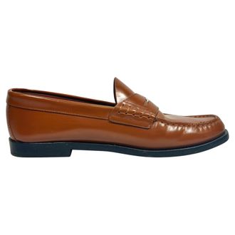 Burberry Burberry Rupert Pennyloafers in Bruin Leer