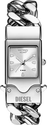 Diesel Closer Curb Chain Bracelet Watch, 22mm x 27mm in Silver at Nordstrom