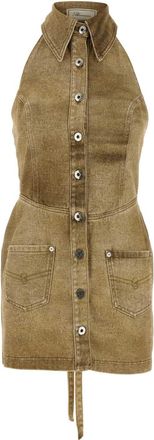 Blumarine Printed Denim Mini Dress