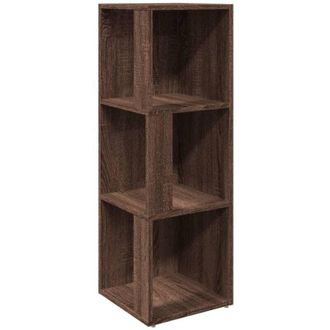 vidaXL Vidaxl - Scaffale Angolare Rovere Marrone 33x33x100 cm Legno Multistrato