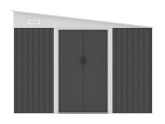 VENTE-UNIQUE.COM Cobertizo de jard&iacute;n metal gris antracita
