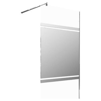 Vente-Unique Vente-unique - Parete doccia walk in con effetto specchio 120 x 200 cm - zenado