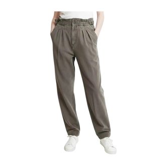Isabel Marant Neriah Broeken - Dames - Straight fit broeken - Grijs - M - Katoen - Broeken