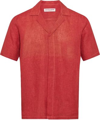 Orlebar Brown Camicia Maitan in lino - Rosso