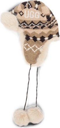 UGG Fair Isle Faux-fur Hat