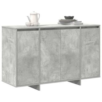 Berkfield Home Modern Concrete Grey Sideboard Concrete grey Engineered wood