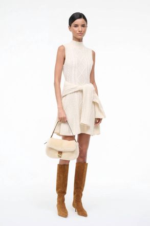 Staud Charade Mini Sweater Dress In Ivory