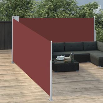 Berkfield Home Retractable Side Awning Brown 100x1000 cm